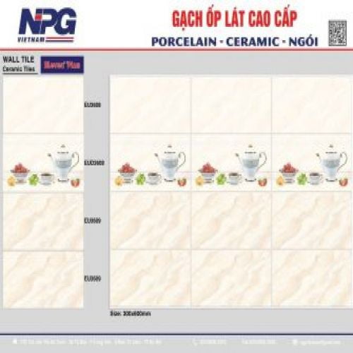 GẠCH ỐP TƯỜNG NPG 30x60 EU3608 - EUD3608 - EU3609